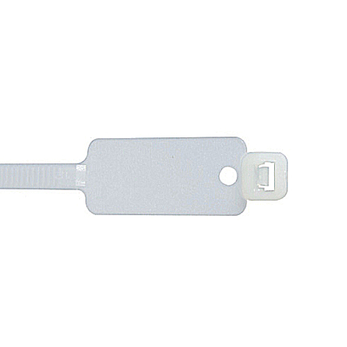 ABB / Thomas & Betts Flag Marker Cable Tie; Natural; Nylon 6.6; 7.87" Length; 1.73" Bundle Diameter; 100 ct.